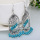 Tassel Turquoise rétro boucles d’oreilles Bohème femmes accessoires